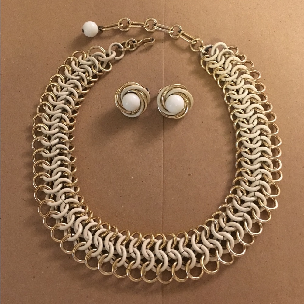 Vintage Necklace and Trifari Earings Set